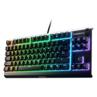 SteelSeries Apex 3 TKL Water Resistant RGB Quiet Gaming Keyboard-The frame has 3 built-in channels where the cable can exit the keyboard, keeping your desk tidy and secure