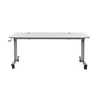Luxor (STAND-NESTC-72) 72" Adjustable Flip Top Table-Four 3" chrome locking casters, two with locking brakes