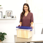 Bankers Box Heavy Duty 20" Plastic Letter File Box-Modular design offers easy stackability