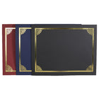 St. James Document/Certificate Holders - Gold Foil Border - Linen Finish - Black - 5 Pack - 83802-Premium 230g linen textured cover stock paper with elegant gold foil design