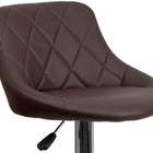 Flash Furniture – Tabouret de bar ajustable à siège baquet en vinyle brun et à pied chromé (CH82028ABRN)-Mousse ignifuge CA117