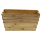 Cathay Importers Bamboo Stackable Rect Organizer 12"W x 3"D x 2"H - Natural - 4 Pack-Stackable, versatile, practical rectangular organizers