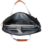 Vangoddy Shoulder Carrying Bag with Handle For 14" Laptop - Black-Dual zipper openings along with padded carrying straps for convenient access and comfortable wear