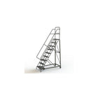 Tri-Arc Manufacturing – Escabeau roulant très robuste, hauteur : 90 po, marche perforée, profondeur : 70 po (KDHD109246)-Nombre de marches : 9