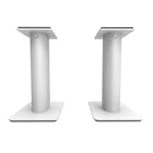 Kanto SP9W 9" Tall Universal Desktop Speaker Stands with Cable Management - White-Heavy steel construction and closed cell foam padding absorbs as much resonance as possible.