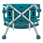 Flash Furniture HERCULES Series Adjustable Teal Bath & Shower Chair with Extra Large Back-Tool-Free Assembly