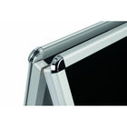 MasterVision Magnetic Wet-Erase A-Frame Sign Board and Poster Holder - 35" x 25" - Aluminum Frame-Snap aluminum frame