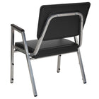 Flash Furniture HERCULES Series Black Antimicrobial Vinyl Bariatric Medical Reception Arm Chair with Panel Back-Black Antimicrobial Vinyl Upholstery