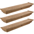 kieragrace Muskoka Fitz Wood Shelves - Set of Three - Walnut, 24"-Set: comes with a total of 3 same-sized wall shelves