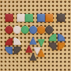 Flash Furniture Bright Beginnings Commercial Grade Multicolor 256 Piece Shape Set for Modular STEAM Wall Systems-12.5" W x 8.25" D x 11.75" H