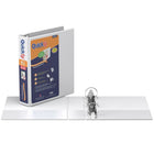 Deluxe QuickFit Heavy-Duty Small Size Round-Ring Antimicrobial Binder, 1-1/2", White-It's quick & easy to customize with one sheet of paper