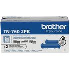 Brother TN760 Toner Cartridges - High Yield - Black - 2 Pack-Average 3,000 pages per cartridge, 6,000 pages per 2-pack