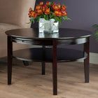 Winsome Amelia Round Coffee Table with Pull Out Tray-Wipe clean with damp cloth