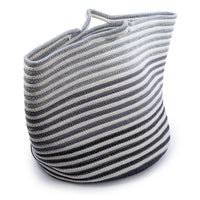 Truu Design Cotton Basket with Handles, 14.75 x 17 inches, White-Measurement: the storage basket measures 17.75"L x 14.25"H x 14.74"W in dimensions
