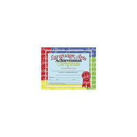 Flipside White Border Language Arts Achievement Certificate, 8 1/2" x 11", 90 Pack-Dimensions: 8 1/2"L x 11"W