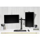 Kensington SmartFit Ergo Dual Extended Monitor Arm - Black (55409)-Wide adjustment range delivers 90 degrees swivel, 180 degrees rotation (for landscape or portrait orientation), and 45 degrees monitor tilt adjustment for ergonomic comfort