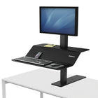 Fellowes Lotus VE 29"W Sit to Stand Desk - Single Monitor - Black-Smooth Lift Technology allows you to effortlessly transition from sitting to standing
