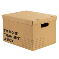 Staples "I'm More Than Just a Box" Box - 4 Pack-Kraft.  Corrugated paper.