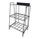 Eddie's Hang-Up Display Ltd. Two Tier Newspaper and Magazine Rack - Black - 26" x 16" x 12"-Newspaper & Magazine Rack