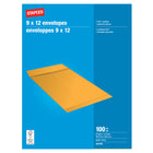 Staples Catalogue Envelopes with Gummed Flaps - 9" x 12" - Kraft - 100 Pack-Ideal for mailing catalogues, booklets, brochures and multi-page documents