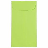 JAM Paper #6 Coin Business Coloured Envelopes - 3.375" x 6" - Ultra Lime Green - 50 Pack-Colour: Lime Colour: Green