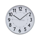 kieragrace Office/Home Wall Clock, 12", Silver, 6 Pack-12" round wall clock with sleek silver profile and classic dial