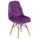 Flash Furniture Shaggy Dog Purple Accent Chair-Contemporary Style