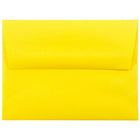 JAM Paper A2 Invitation Envelopes, 4.38 x 5.75, Brite Hue Yellow Recycled, 100 Pack (15839g)-Yellow