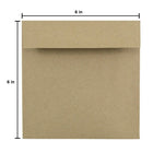 JAM Paper 6 x 6 Square Envelopes, Brown Kraft Paper Bag Recycled, 100 Pack (LEKR502g)-Closure: Gum