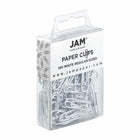 JAM Paper Colored Standard 1" Paper Clips - White - 3 Packs of 100-Size: 1 inch (Standard/Regular)