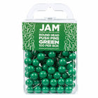 JAM Paper Colorful Push Pins - Round Head Map Thumb Tacks - Green - 100 Pack-Color: Green