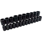 Gray Tools 23 Piece 1/2" Drive 6 Point Metric, Standard Impact Socket Set, 10mm-32mm-Contains Sizes: 10, 11, 12, 13, 14, 15, 16, 17, 18, 19, 20, 21, 22, 23, 24, 25, 26, 27, 28, 29, 30, 31, 32mm.