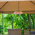 ENER-G+ HEA-21523 Outdoor Hanging Infrared Heater-Uses standard 110V/60Hz outlet with a maximum power output of 1500 watts and the"Red Hot" infrared bulb lasts approximately 5000 hours