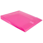 JAM Paper Plastic Envelopes with VELCRO Brand Closure - 1" Expansion - Letter - 9 3/4" x 11 3/4" - Fuchsia Pink - 12 Pack (118V1FU)-Made from smooth translucent plastic. Scratch, water, and tear resistant