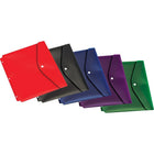 Cardinal Assorted Letter-Size Dual Pocket Snap Envelopes with Holes, 5 Pack-Features one snap pocket and one back pocket