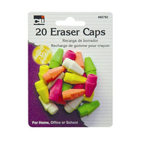 Charles Leonard Wedge Shaped Cap Erasers, Neon, 240 Pack(CHL80799)-Caps have a wedge shaped design