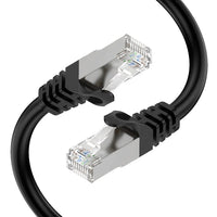 Speedex Cat 7 High-Speed 10 Gigabit Ethernet Patch Internet Shielded Cable - 50 ft Length - Black-High Speed Ethernet Cable For Networks