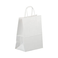Jam Paper Solid Gift Bags - Medium - 8 1/4" x 10" x 5" - White Kraft - 100 Pack-Color: White Kraft