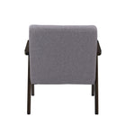 CorLiving LTS-100-C Greyson Wood Armchair in Light Grey-Premium fabric upholstery