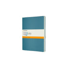Moleskine Soft Cover Cahier Journals - Ruled - Extra Large - Brisk Blue - 3 Pack-Brisk Blue flexible cardboard cover