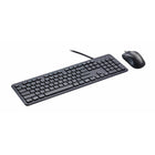 Basic Tech - Clavier et souris filaires noirs-Le repose-poignets intégré et les pieds réglables permettent une saisie confortable