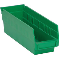 Quantum Storage Economy Shelf Bins, Green, 36 Pack-Colour: Green