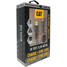 Cat 10ft Braided Nylon Micro USB to USB Charge and Sync Cable-Reflective Cabling