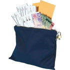 Merangue Jumbo Locking Multi-Purpose Pouch - Assorted Colours-Heavy-duty canvas pouch with integrated lock and keys, to securely store various items, designed to handle money deposits and transfers