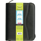 Day-Timer Undated Avalon Leather-Like Vinyl Refillable Day Planner - Black - Desk - 5-1/2" x 8-1/2" - Bilingual-Page size: 5-1/2" x 8-1/2"