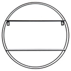 Truu Design Decorative Round Wall Shelf, 16 x 16 inches, Black-Design: compact size and geometrical shape with a matte-finished frame create a perfect contemporary decor piece and will be a great addition to any living room, bedroom or kitchen