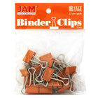 JAM Paper Office Desk Supplies Bundle, Paper Clips & Binder Clips, Orange (218334or)-One pack of each
