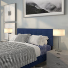 Flash Furniture Bedford Tufted Upholstered Queen Size Headboard - Navy Fabric-Headboard Size: 61.5''W x 2.5''D x 22''H