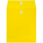 JAM Paper Plastic Envelopes with VELCRO Brand Closure, 1" Expansion, Letter, 9 3/4" x 11 3/4", Yellow, 12 Pack (118V1YE)-Size: 9.75 x 1.25 x 11.75 inches (Letter Size)
