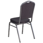 Flash Furniture HERCULES Series Crown Back Stacking Banquet Chairs with Black Patterned Fabric & Silver Vein Frame - 4 Pack-Black Patterned Fabric Upholstery